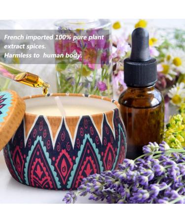 Soy Wax Lavender Aromatherapy Candles - Stress Relief and Relaxation Gifts for Women - 4.4 oz, Ideal for Bathroom, Yoga, Birthday, Thanksgiving - 4 Pack - Buy Online on GoSupps.com