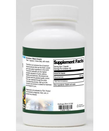 Glucomannan (Konjac Root) - 450 mg (100 Capsules ZIN: 511306) - Buy Online on GoSupps.com