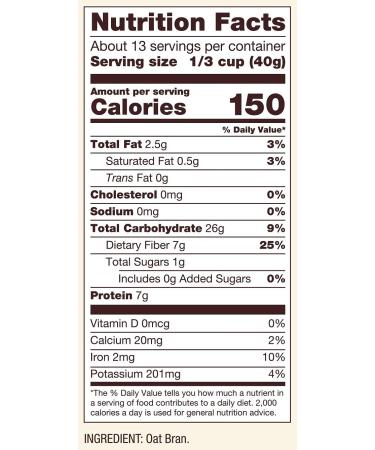 Bobs Red Mill Oat Bran Cereal 18oz - Pack of 3 | High Fiber Breakfast Option - Buy Online on GoSupps.com