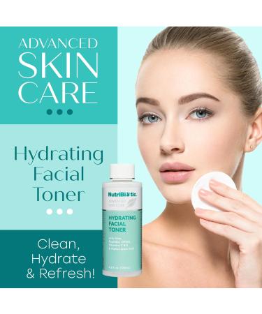 NutriBiotic Hydrating Facial Toner 4.2 Fl Oz | Peptides Aloe DMAE Vitamin C Vegan & Paraben Free - Buy Online on GoSupps.com