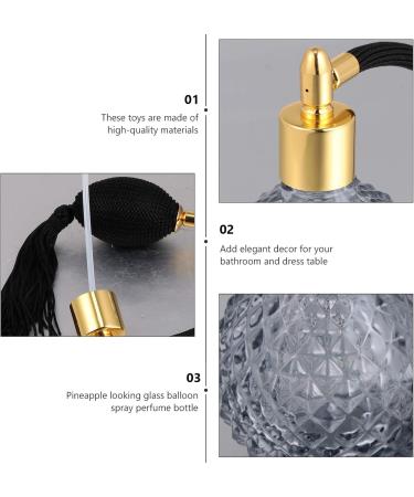 HEALLILY Crystal Glass Refillable Perfume Atomizer Spray Bottle Vintage Style Empty Perfume Bottle with Long Tassel Light Black 100ml - Buy Online on GoSupps.com