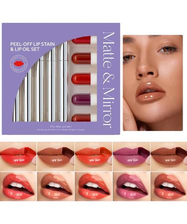 Smileshiney Toned 10 Piece Waterproof Lip Stain Smudge Resistant Lipstick for Beauty Routine Daily Use Women Travel Commute Dating Weddings and Home - Buy Online on GoSupps.com