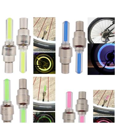 Dkiigame 10 Pack LED Flash Tyre Wheel Valve Cap Light for Car Bike Bicycle - Red, Yellow, Blue, Green, Colorful - Buy Online on GoSupps.com