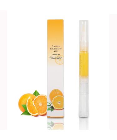 BNG Nail & Cuticle Oil Pen for Nails Care Growth Treatment 3ml Nail Oil Pen Cuticle Natural Revitalizer with Soft Brush for Moisturize Dry Nails & Cuticles Care Repairing Cracked Orange Orange 3ml