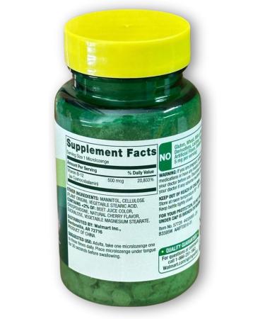 B12 500 mcg Sublingual- Cherry Flavor 200 ct (Pack of 1) Boxed by Fusion Shop Store - Buy Online on GoSupps.com