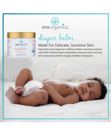 Organic Era Organics Baby Diaper Rash Balm - Moisturizing & Soothing Cream for Sensitive Skin. USDA Certified Natural Ointment for Nourishment & Protection - Buy Online on GoSupps.com