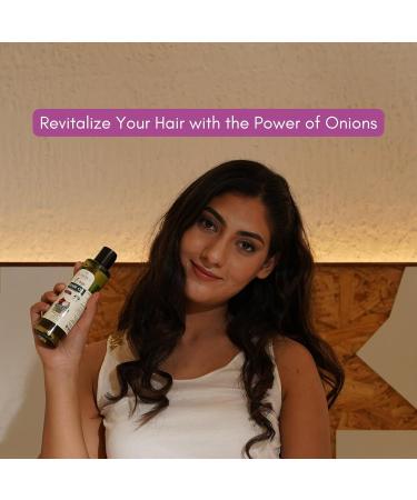 Onion Hair Oil for Hair Growth | Enriched with Onion Seed Black Seed Coconut & Olive Oil | Revives Dull Hair | Unisex - 200ML - Buy Online on GoSupps.com