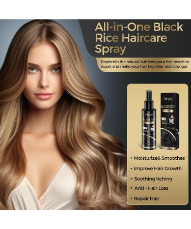 Hair Growth Serum - Organic Black Rice Water Spray for Thicker Fuller Hair - 3.38 Ounces - Boost Hair Regrowth & Combat Hair Loss - Buy Online on GoSupps.com