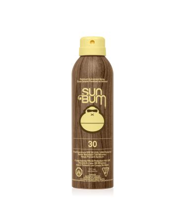 Sun Bum Original SPF 30 Sunscreen Spray Vegan and Reef Friendly (Octinoxate & Oxybenzone Free) Broad Spectrum Moisturizing UVA/UVB Sunscreen with Vitamin E 6 oz