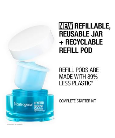 Neutrogena Hydro Boost Water Gel Face Moisturizer | Hyaluronic Acid Hydration & Glow | Refillable Jar + Pod (2 Pack) - International Shipping - Buy Online on GoSupps.com