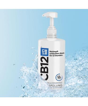CB12 Mouthwash with Zinc Acetate & Chlorhexidine - 12-Hour Fresh Breath Mint Flavor Alcohol-Free 1000ml (1 Pack) - International Shipping Available - Buy Online on GoSupps.com