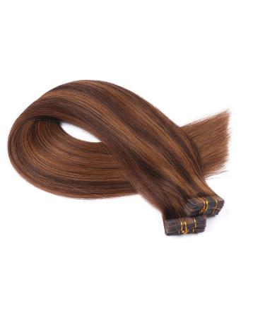 Tape in - on hair extensions - # 4/30 MIX - 40cm - 30 bricks each 4cm wide / 2.5g - 100% remy real hair hair extension / extension with adhesive tape Tresse by Novon Hair Exentions 30 Tressen - 40cm / 2.5g each each