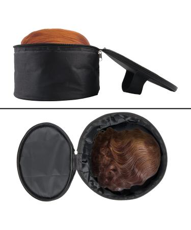 Wig Travel Case - Foldable Round Wig Box | Lightweight & Durable Makeup Bag for Men & Women - Black - Buy Online on GoSupps.com