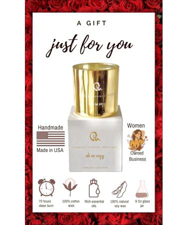 Buy Oh So Cozy Gold Luxe Scented Candle - Handmade Natural Soy Wax 70 Hour Burn | Ideal Gift for Home Decor | Eco-Friendly Aromatherapy - Ship Internationally - Buy Online on GoSupps.com