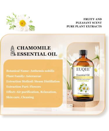 EUQEE Chamomile Essential Oils 118ml Pure Chamomile Oil Natural Aromatherapy Oil Diffuser Oil Essential Oils for Diffusers for Home Relax Chamomile 118 ml (Pack of 1) - Buy Online on GoSupps.com