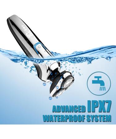 Rotary Shaver for Men Electric Razor Dry Wet Waterproof Rotary Men's Face Shaver Razors Cordless USB Rechargeable for Men Shavers Gift for Husband Father (Silver+3 Replacement Blades) - Buy Online on GoSupps.com