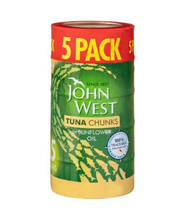 Tuna Fish Chunks in Sunflower Oil 5 Tins 5 x 132g