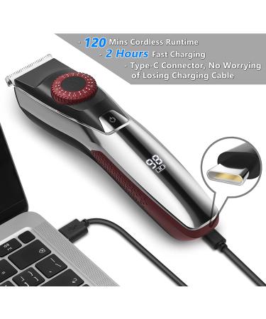 Adjustable Beard Trimmer for Men | Rechargeable 5-in-1 Grooming Kit | Electric Hair & Nose Trimmer | Body Clipper | 40 Precisions | Clean & Stubble Look | Upgraded Version - Red - Buy Online on GoSupps.com