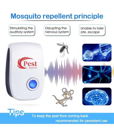 Ultrasound Pest Control 6-Pack | Plug-In Electronic Repeller for Insects Mosquitoes Mice & Cockroaches | International Shipping Available - Buy Online on GoSupps.com