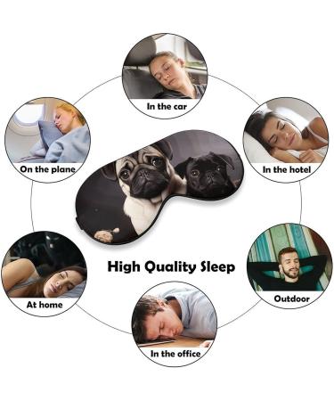 Breathable Sleep Mask for Men & Women - Adjustable Light Blocking Eye Cover for Pug Dogs Perfect for Sleeping & Naps - Buy Online on GoSupps.com