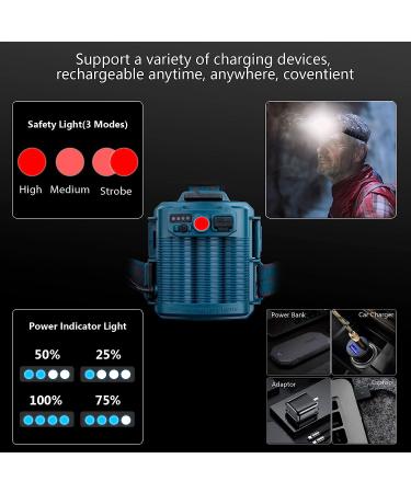 90000 Lumen LED Rechargeable Headlamp for Adults | Super Bright, Waterproof, 4 Modes | USB Rechargeable Head Lamp for Camping, Running, Hunting | Black - Buy Online on GoSupps.com