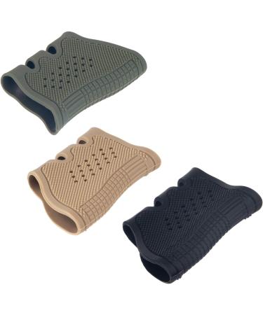 FOCUHUNE Anti-Slip Handle Sleeves for GK Gloves | Rubber Reef Glove Sleeve | Fits GK 17-41 | 2/3 Pack Black Khaki Army Green - International Shipping Available - Buy Online on GoSupps.com