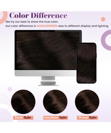 Shop Laavoo Real Hair Clip In Extensions 40cm - 105g Dark Brown - 7 Pieces Human Hair for a Smooth Full Look - Buy Online on GoSupps.com