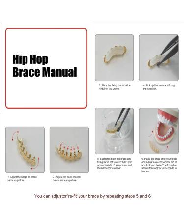 Teeth Brace Safe Hollow Durable Gold-Plated Brass Metal Teeth Brace for Lower Teeth Upper Teeth - Buy Online on GoSupps.com