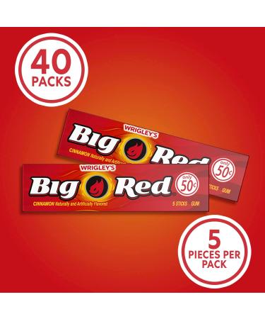 Wrigley's Big Red Chewing Gum 40 x 5 bandes (lot de 200 500 g) - Buy Online on GoSupps.com