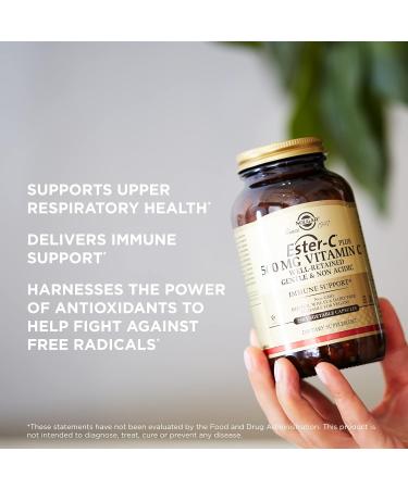 Solgar Ester-C Plus 500mg Vitamin C Capsules - 250 Vegetarian Capsules - Gentle, Non-Acidic Formula for Immune Support - Antioxidant, Non-GMO, Vegan, Gluten-Free, Kosher - Buy Online on GoSupps.com