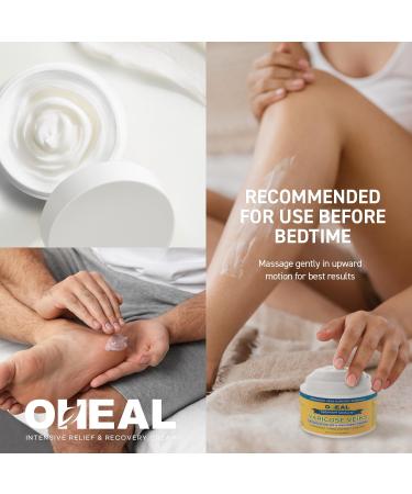Varicose Veins Treatment Cream - Intensive Relief for Swollen Legs & Feet | Horse Chestnut Formula for Ages 50 - Buy Online on GoSupps.com