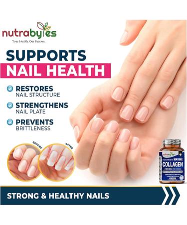 High Strength Marine Collagen 2400mg with Hyaluronic Acid 100mg Biotin Vitamin C D3 B12 and Silica - 120 Capsules - High Strength Hydrolysed Marine Collagen for Men and Women Made in UK - Buy Online on GoSupps.com