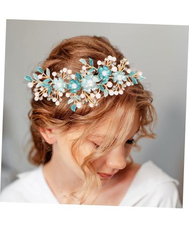 HONMEET Hair Plug Bridal Hair Comb Bridal Hair Clip Rhinestone Flower Hairpins Bun Clips for Hair Tiara Hair Clip for Wedding Bride Hairpin Wedding Headpiece for Bride Women Gajra - Buy Online on GoSupps.com