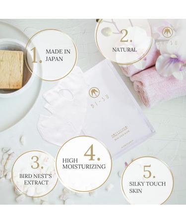 Buy Natural Face Masks - Swiftlet Nests Hyaluronic Acid & Collagen | Anti-Aging Skincare - 4 Sheets Damask Rose Scent - Buy Online on GoSupps.com
