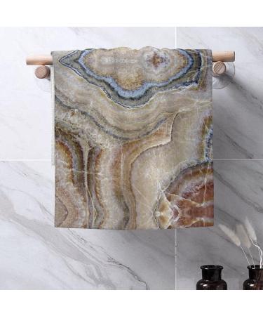 AKAUTOSM Microfiber Face Wash Cloth - Highly Absorbent Towel for Bathroom/Spa/Gym - Onyx Stone Pale Blue 27.5*16inch - Buy Online on GoSupps.com
