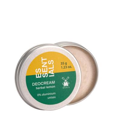 Muhle Essentials Herbal Lemon Deocream 35g Aluminium-free Sustainable Packaging No Marking