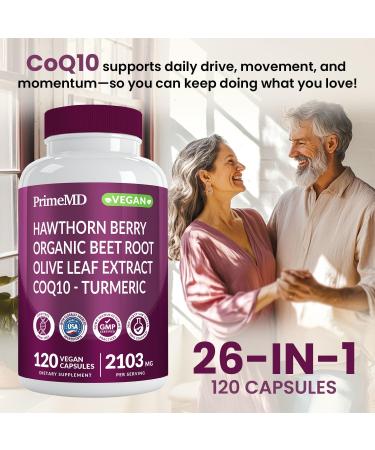 26-in-1 Nitric Oxide Supplement - Heart & Circulation Support with CoQ10, Turmeric, Organic Beet Root, Hawthorn Berry & Garlic - 2103mg per Serving (120ct) 120 Count (Pack of 1) - Buy Online on GoSupps.com
