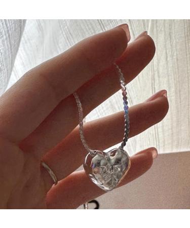 Shop Oralgo's Heart-Shaped Collarbone Necklace: Elegant Long Chains & Chokers for Women | Unique Party Jewelry in Copper - Buy Online on GoSupps.com