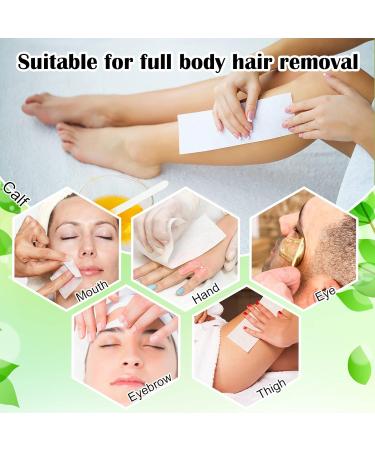 250 Fleece Wax Strips for Hair Removal - Warm Wax Strips Paper with Spatula for Face & Legs - Ideal for Depilation - Buy Online on GoSupps.com