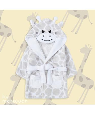 Metzuyan Baby Girls & Boys Giraffe Themed Plush Fleece Dressing Gown 12-18 Months - Buy Online on GoSupps.com