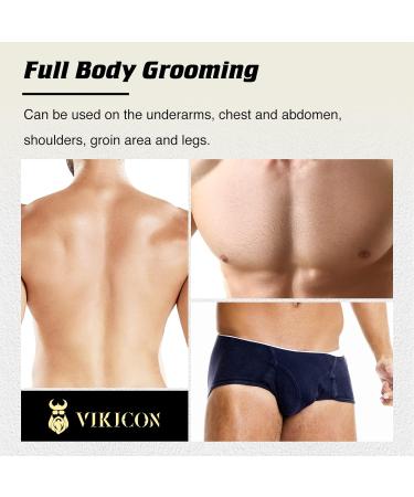 Vikicon Intimate Razor for Men - IPX7 Waterproof Body Hair Trimmer with Anti-Cut Ceramic Blade & Charging Station | Buy Internationally - Buy Online on GoSupps.com