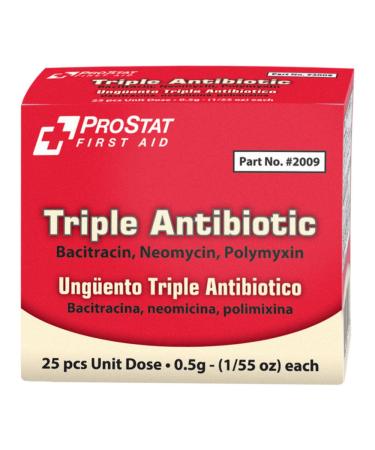 ProStat First Aid 2009 Bacitracin Zinc Triple Antibiotic Ointment 0.5gm Packet (Pack of 25)