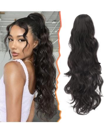 BARSDAR Ponytail Hair Extensions Long Wavy Claw Clip in Ponytail Extension Natural Synthetic Ponytails Hairpiece for Women Daily Use Party Halloween(20'' Dark Brown) 20 Inch (Pack of 1) Dark Brown - Buy Online on GoSupps.com