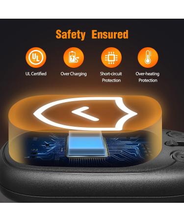BESKAR Rechargeable Hand Warmer 2 Pack - USB Electric Pocket Heater & Powerbank for Outdoor, Golf, Raynauds - Double-Sided Heating, Quick Charge - Black - Buy Online on GoSupps.com
