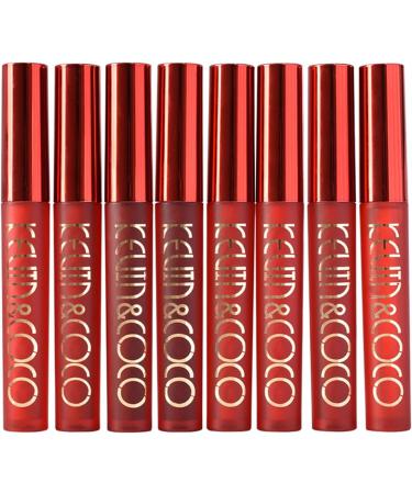 Lip Gloss Matte StickNonstick 6color longlasting matte liquid lipstick Lip Plumper Makeup Set Kit Waterproof Velvet Lip Gloss Set for Girls Women Purble - Buy Online on GoSupps.com