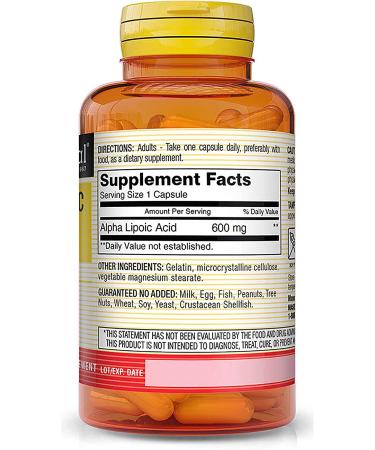 Mason Natural Alpha-Lipoic Acid 600 mg - 30 Capsules for Antioxidant Support - Buy Online on GoSupps.com