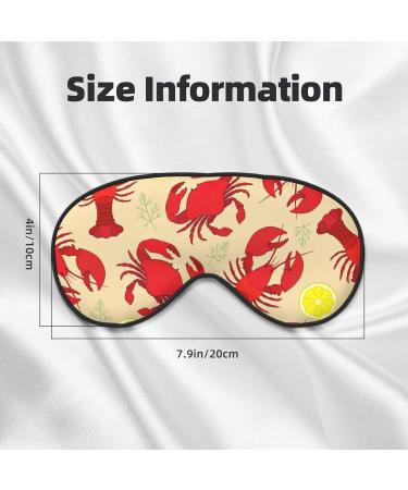 Lobster & Crab Print Soft Eye Mask - Sleep Mask for Men & Women | Travel Essentials - Buy Online on GoSupps.com