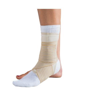 DonJoy Advantage DA161AV03-TAN-M Ankle Sleeve with Figure 8 Straps for Sprains Strains Swelling Lateral Support Open Heel Tan Medium fits 8.5" 9.5" Medium fits 8.5"-9.5"