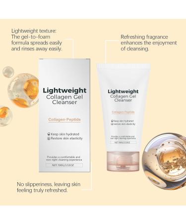 KunMan Gentle Facial Cleanser Collagen and Peptide Gel Deep Pore Cleaning Lightweight Oil & Dirt Removal Moisturizing Non-Tight Leaves Skin Soft & Hydrated - Buy Online on GoSupps.com