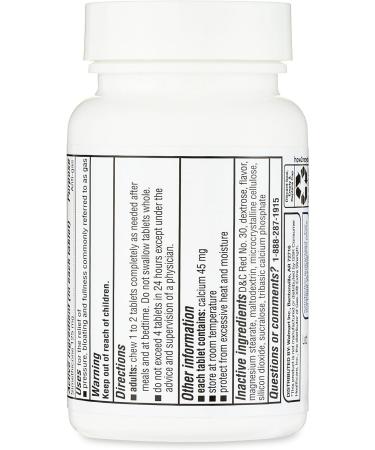 Equate Gas Relief-Simethicone 125 mg Chewable Tablets Cherry Creme 48 Count (Pack of 1) for Stomach Comfort Set by Basket Goods - Buy Online on GoSupps.com